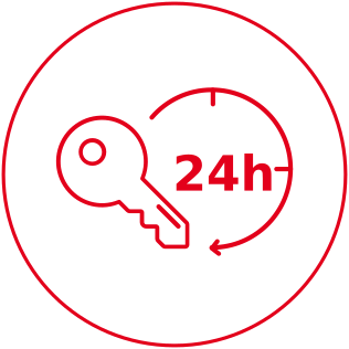 24 hour security icon