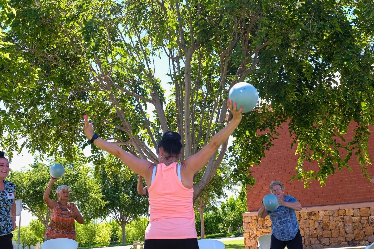 Older adults enjoying gentle movement at TOTALCARE Living