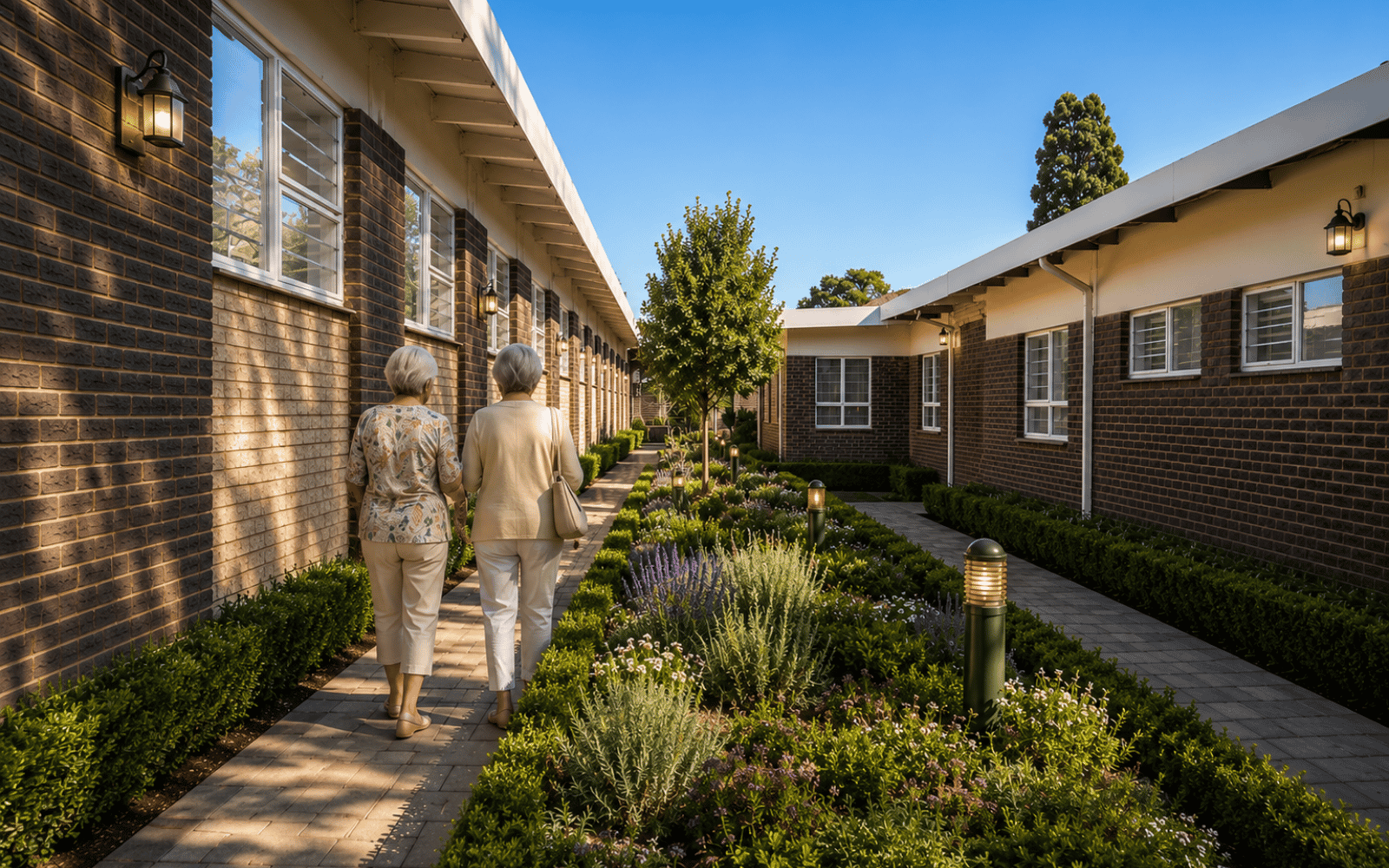 Albertville Living independent living garden walkway