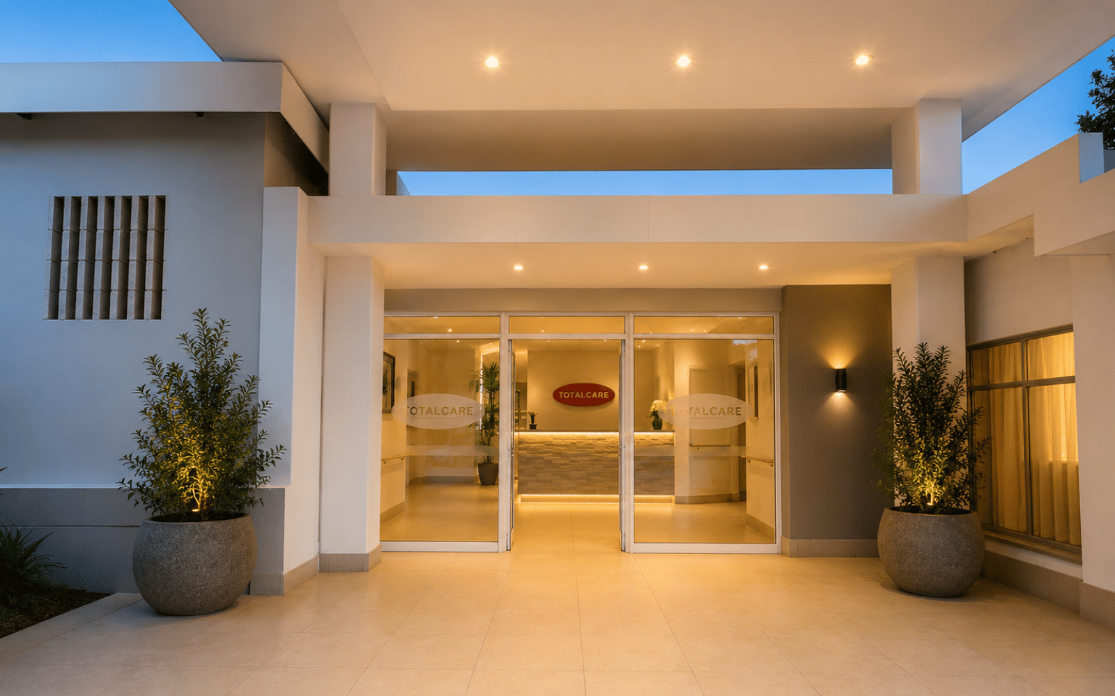Albertville Living over 50s apartments building entry