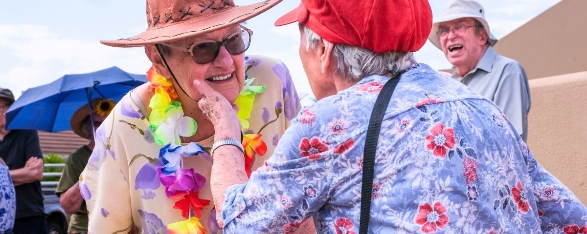 Happy couple at retirement village