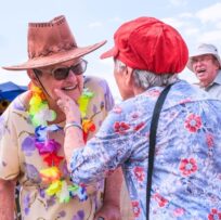 Happy couple at retirement village