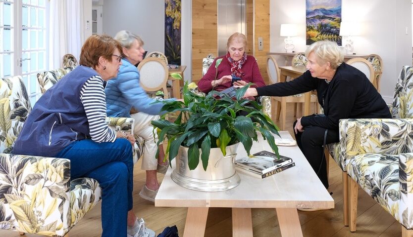 Four ladies in assisted living community